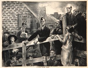 国民への訴求、1923年から24年（リトグラフ） 作： George Wesley Bellows